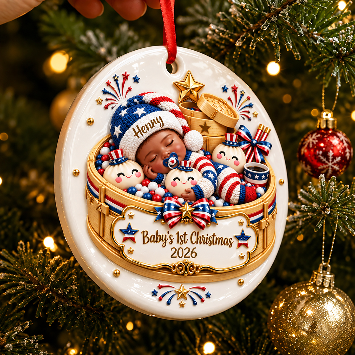 Dumpling Basket Acrylic Ornament - Personalized Real 3D Raised Ornament 12f11f4a-0466-4a49-b2d0-e2e0d35e0c89-4-11-.png