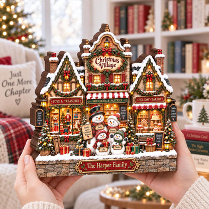 Personalized Christmas Village Decor, Custom Family Name Snowman Scene, Holiday Wooden Block GIFT 2026, Family Tabletop Gift, Holiday Decor 1300b6ea-c66e-4a04-bd2a-60d1e7afbcbb-8.jpg
