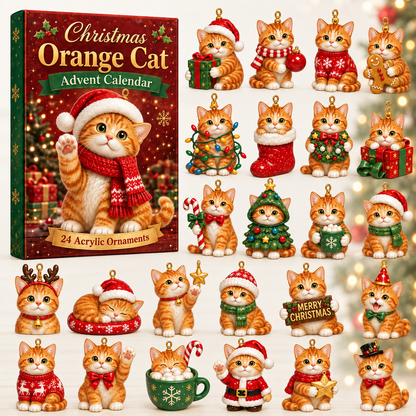 Christmas Orange Cat Advent Calendar 2026 - 24-Day Festive Countdown, Acrylic Charms Blind Box - Gift For Cat Lovers 1370d03e-2831-4b0e-a73a-9706b00dcbe2-orange-cat-box-charms.png