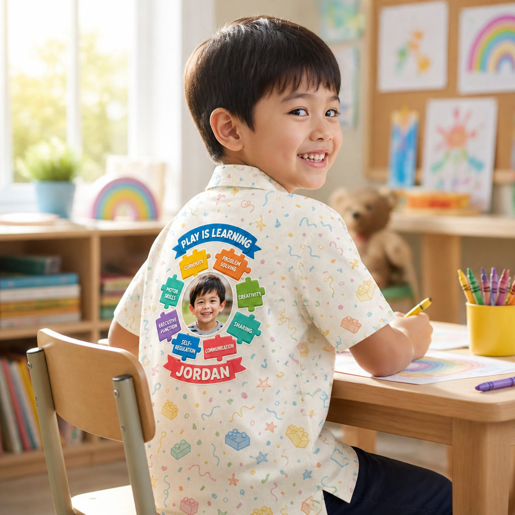 Play Is Learning – Kids AOP Shirt (Photo + Name) - Personalized Hawaiian Kids Shirt - AOP 13cedad0-dfa7-4bf2-9ab0-15ccc880a18e.jpg