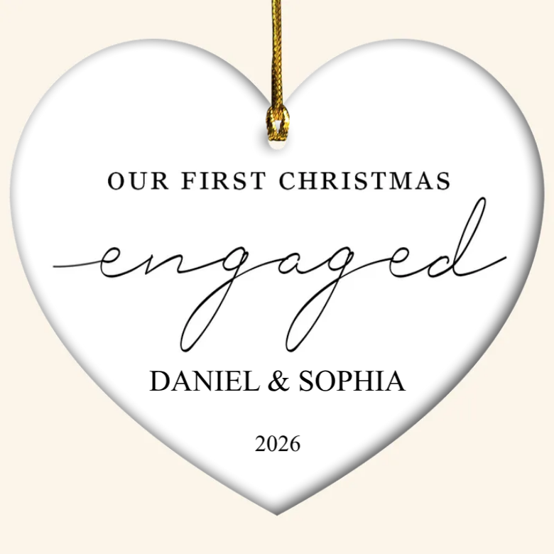 Our First Christmas Engaged - Personalized Ornament - Christmas Gift 14-1.png