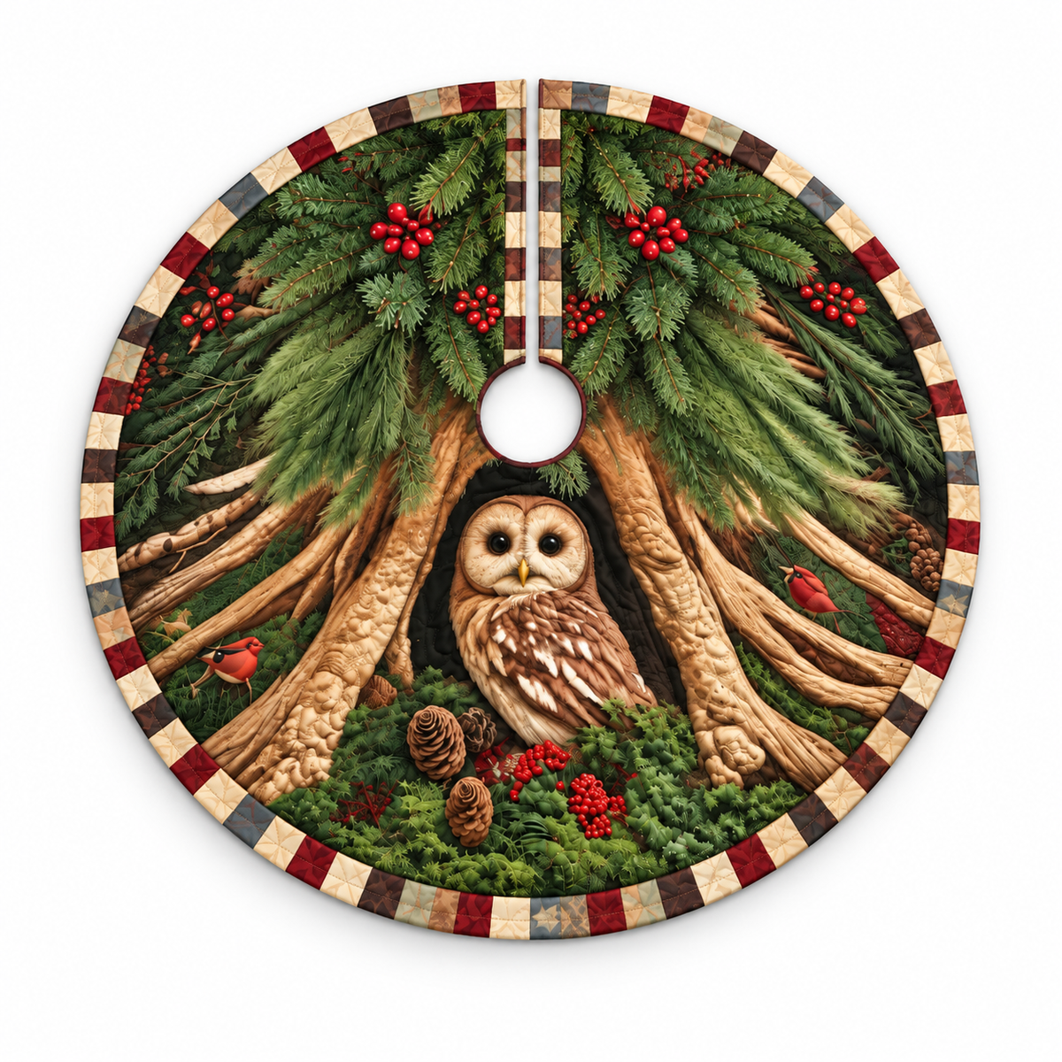 Owl Christmas Tree Skirt, Woodland Forest Tree Skirt, Rustic Christmas Decor, Owl Lover Gift, Nature Inspired Holiday Tree Decor, Gift For Family 14fab893-d15e-4d10-a84b-b728f7429e9d-r2.png