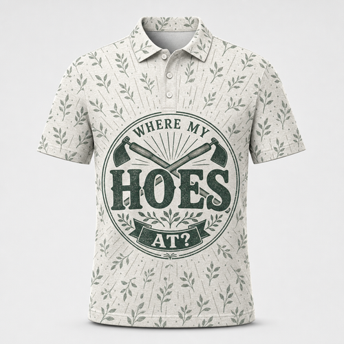 Where My Hoes At? Gardening Pun Polo - Polo shirt - All over printed 15c17104-11e4-4276-b908-342f324cb456.png