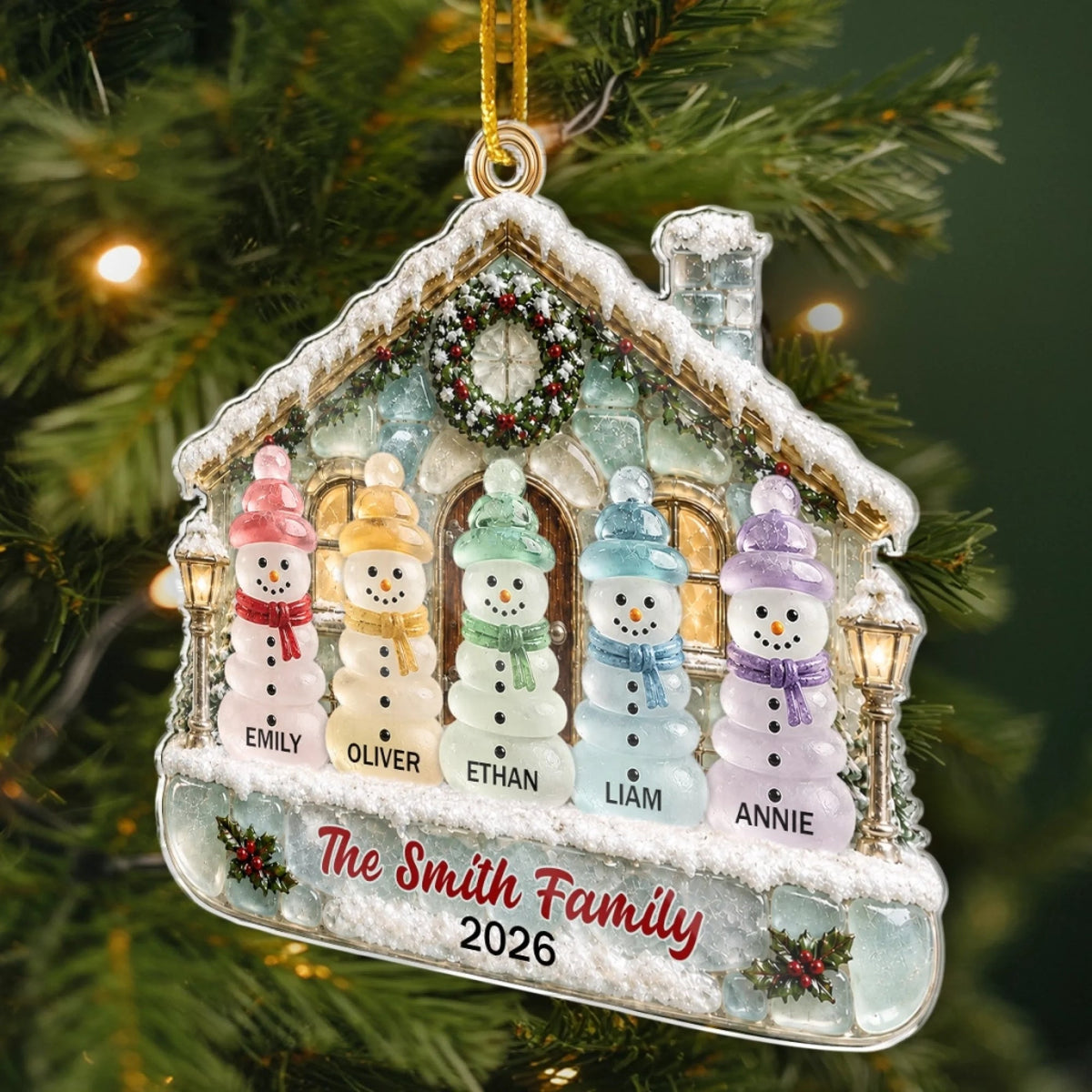 Cozy Christmas Sea Glass Snowman - Personalized Acrylic Ornament - Christmas Birthday Gifts For Family 15fbf440-22c1-4722-b095-cd09b486f879-banner-3.jpeg