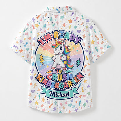 Ready to Crush Kindergarten Unicorn – Kids Hawaiian Shirt (Personalized Name) - Personalized Hawaiian Kids Shirt - AOP 16064d69-8816-4c73-86d4-73f8c680a61a.jpg