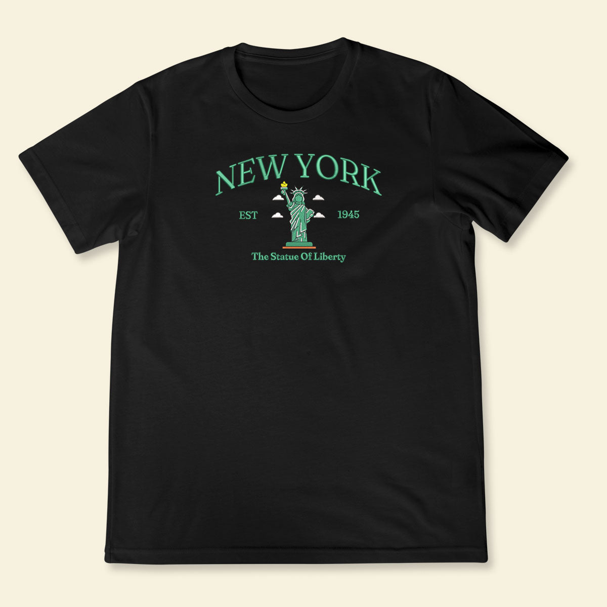 Newyork T-shirt, Embroidered Newyork The Statue Of Liberty State Shirt, Embroidered Newyork T-shirt 1688547021167.jpg