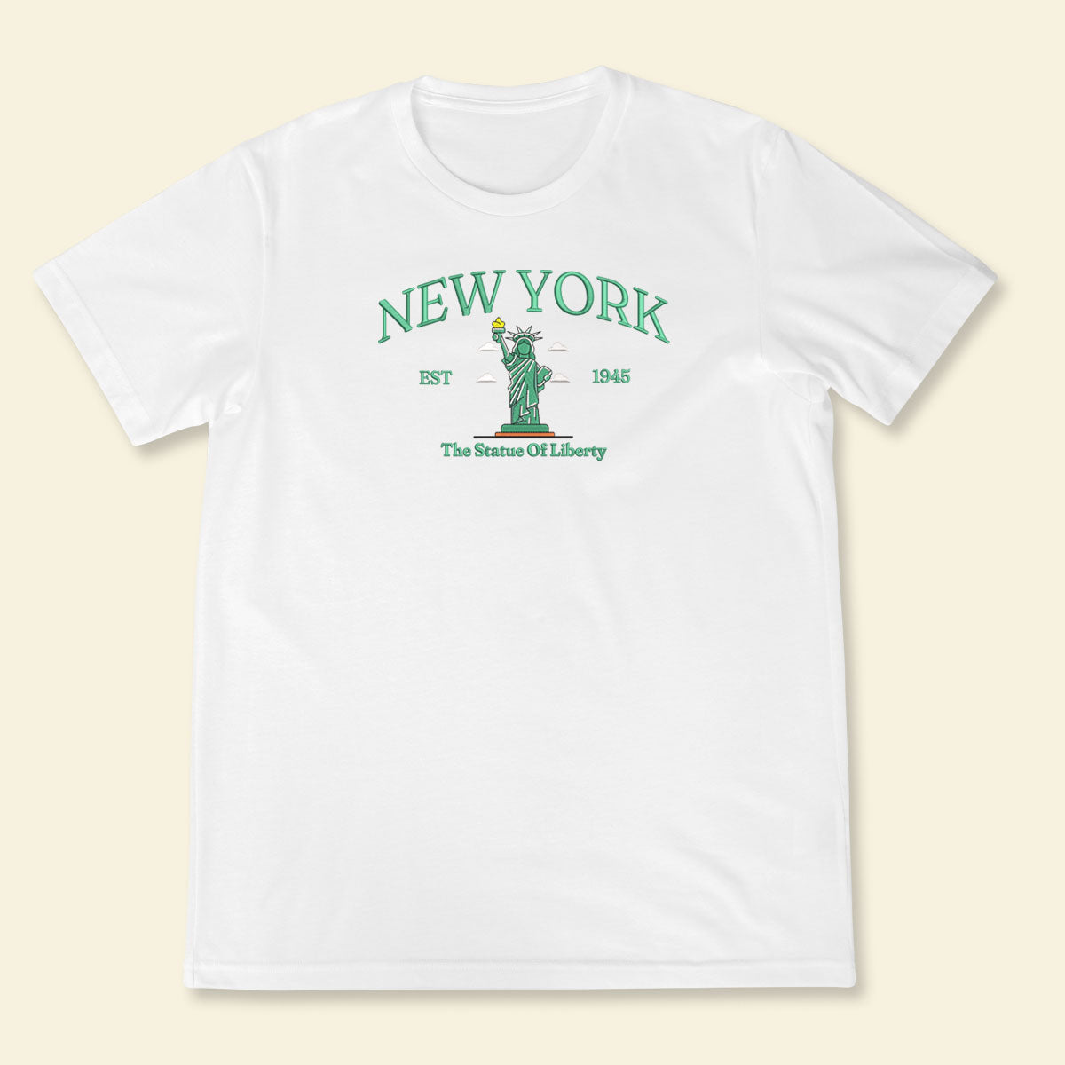 Newyork T-shirt, Embroidered Newyork The Statue Of Liberty State Shirt, Embroidered Newyork T-shirt 1688547021175.jpg