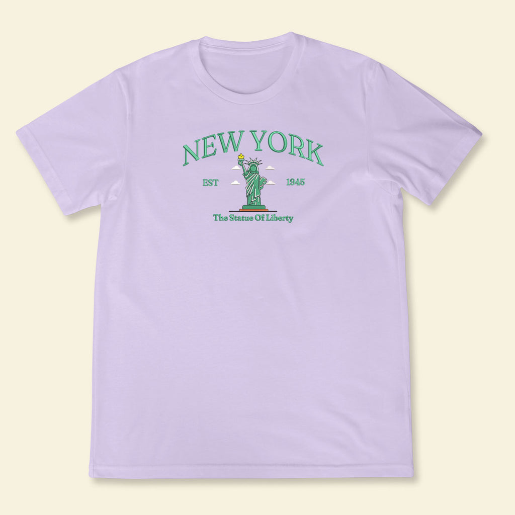 Newyork T-shirt, Embroidered Newyork The Statue Of Liberty State Shirt, Embroidered Newyork T-shirt 1688547021703.jpg