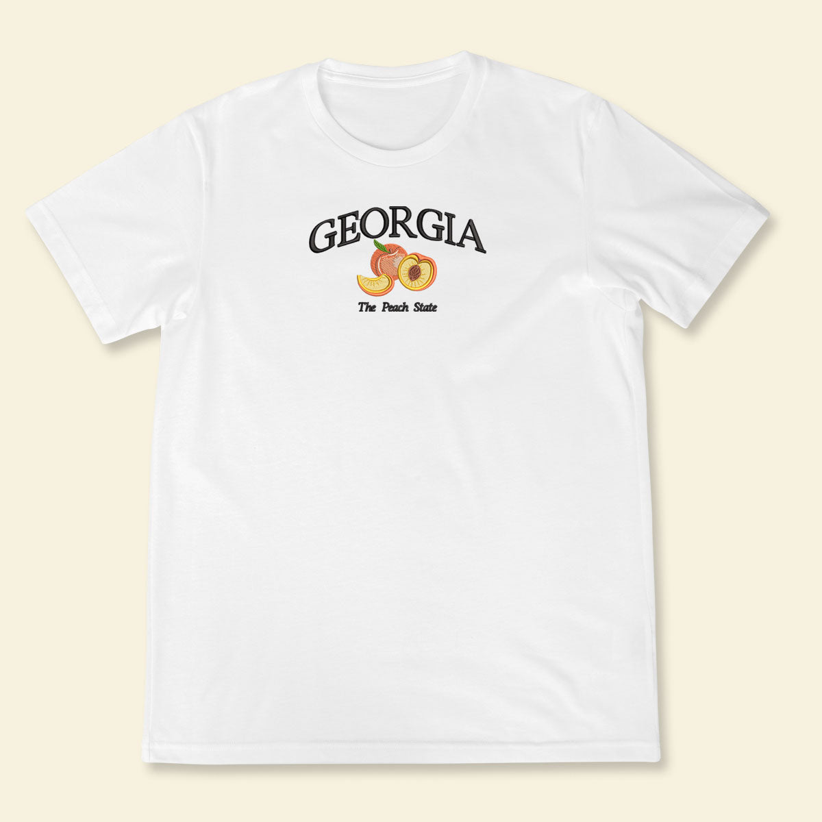 Embroidery Georgia The Peace State T-shirt, Embroidered City State Tee 1688548656030.jpg