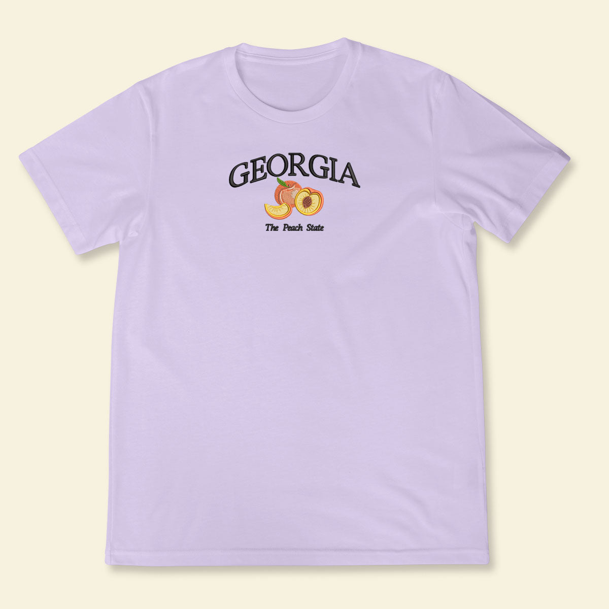 Embroidery Georgia The Peace State T-shirt, Embroidered City State Tee 1688548656039.jpg