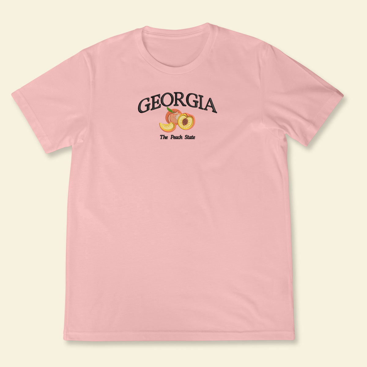 Embroidery Georgia The Peace State T-shirt, Embroidered City State Tee 1688548656043.jpg