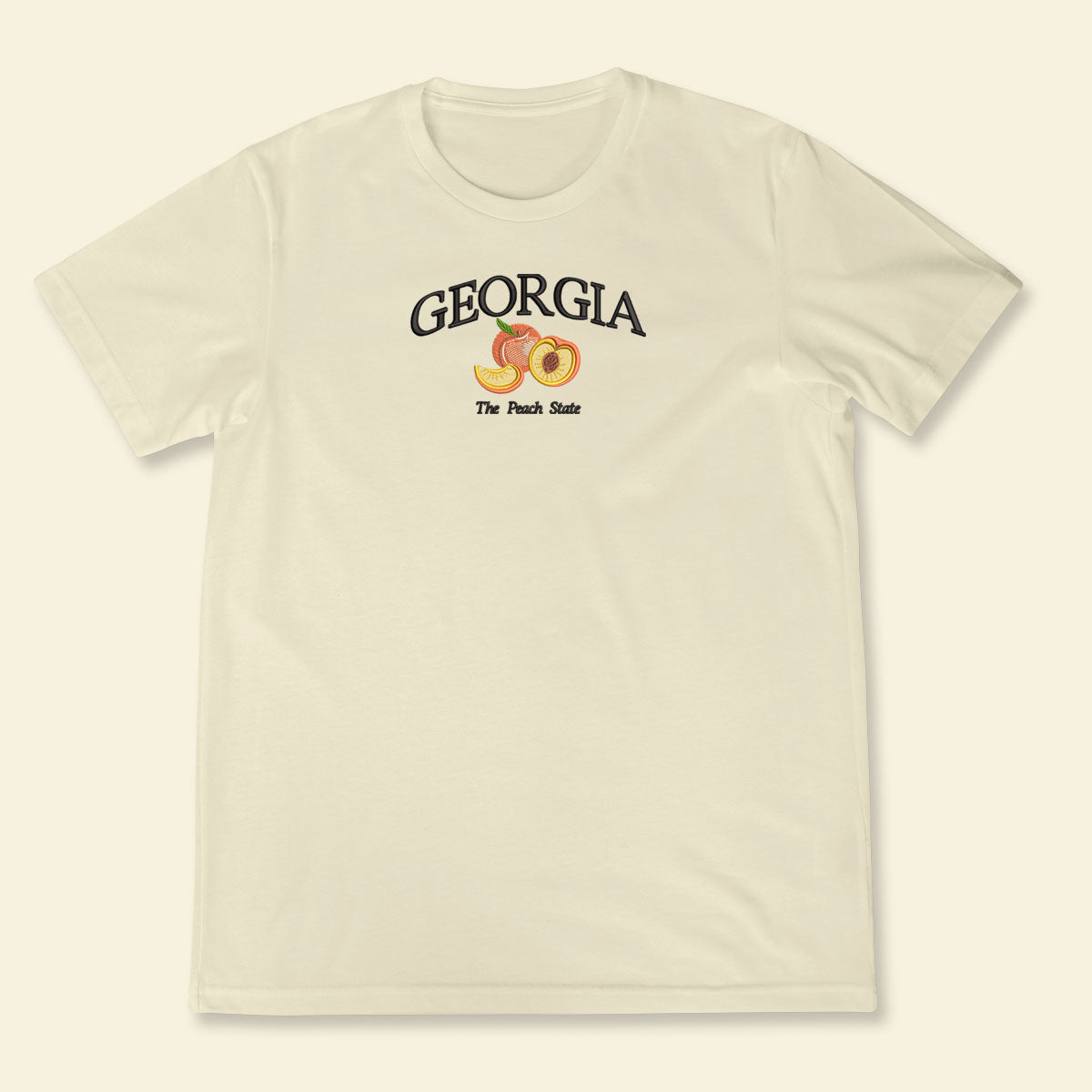 Embroidery Georgia The Peace State T-shirt, Embroidered City State Tee 1688548656055.jpg