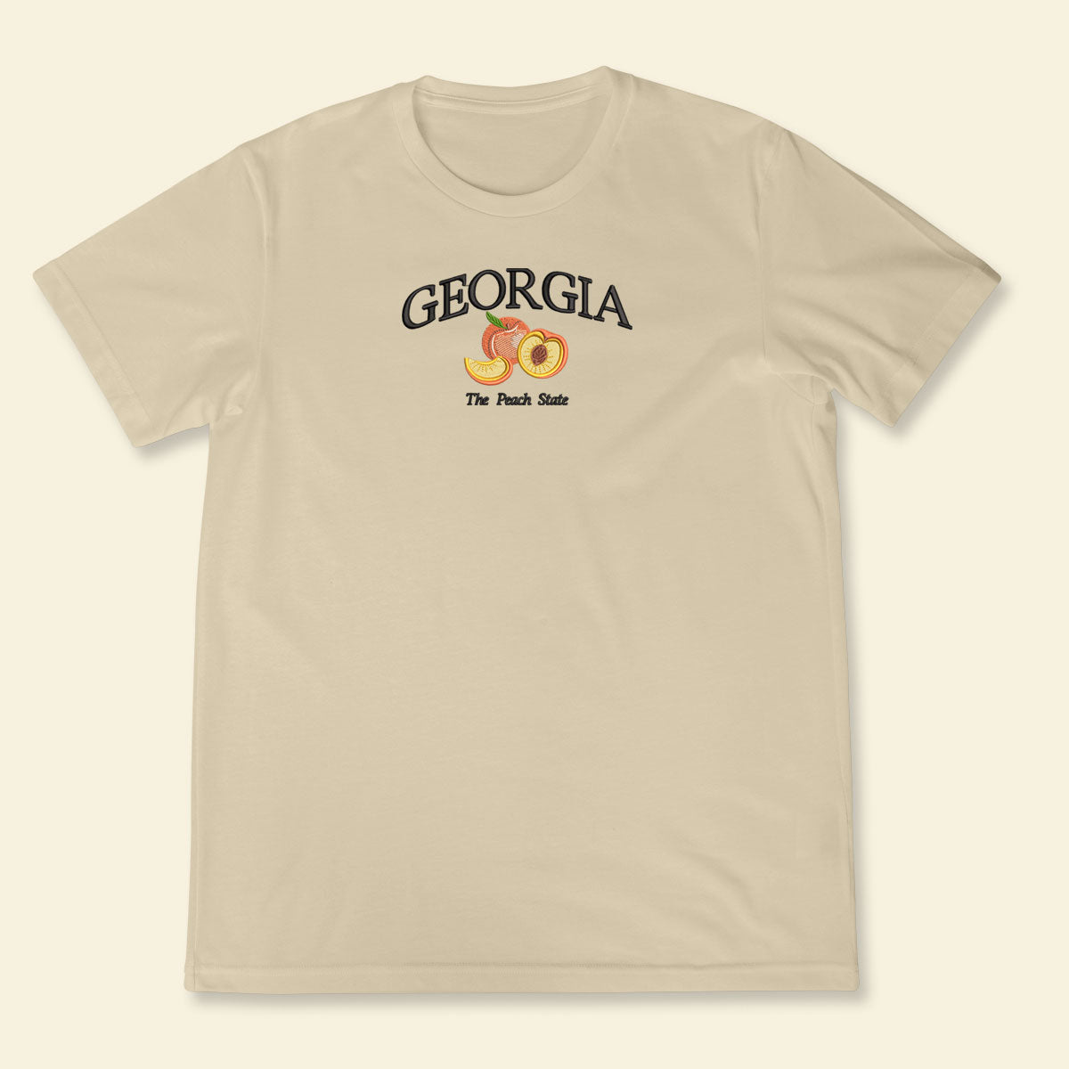 Embroidery Georgia The Peace State T-shirt, Embroidered City State Tee 1688548656061.jpg