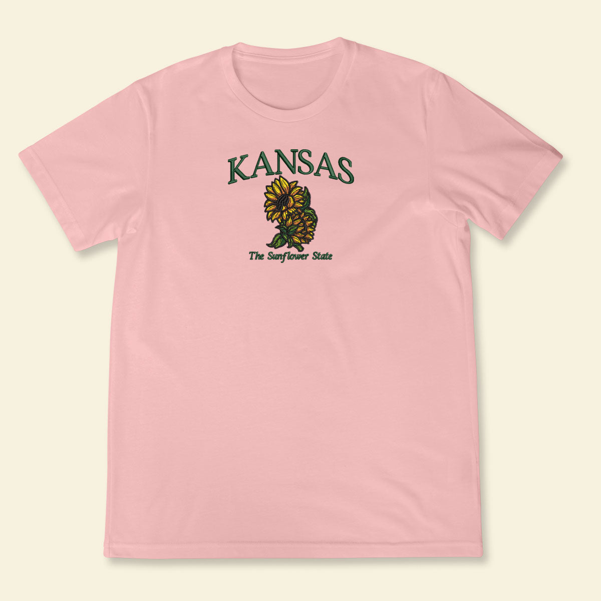 Embroidery Kansas The Sunflower State T-shirt, Embroidered City State Tee 1688548906089.jpg