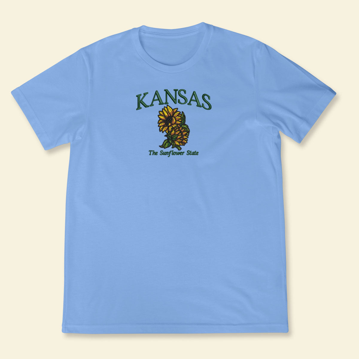 Embroidery Kansas The Sunflower State T-shirt, Embroidered City State Tee 1688548906099.jpg