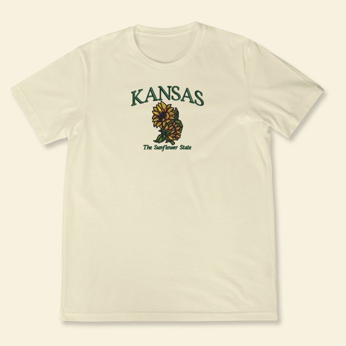Embroidery Kansas The Sunflower State T-shirt, Embroidered City State Tee 1688548906101.jpg