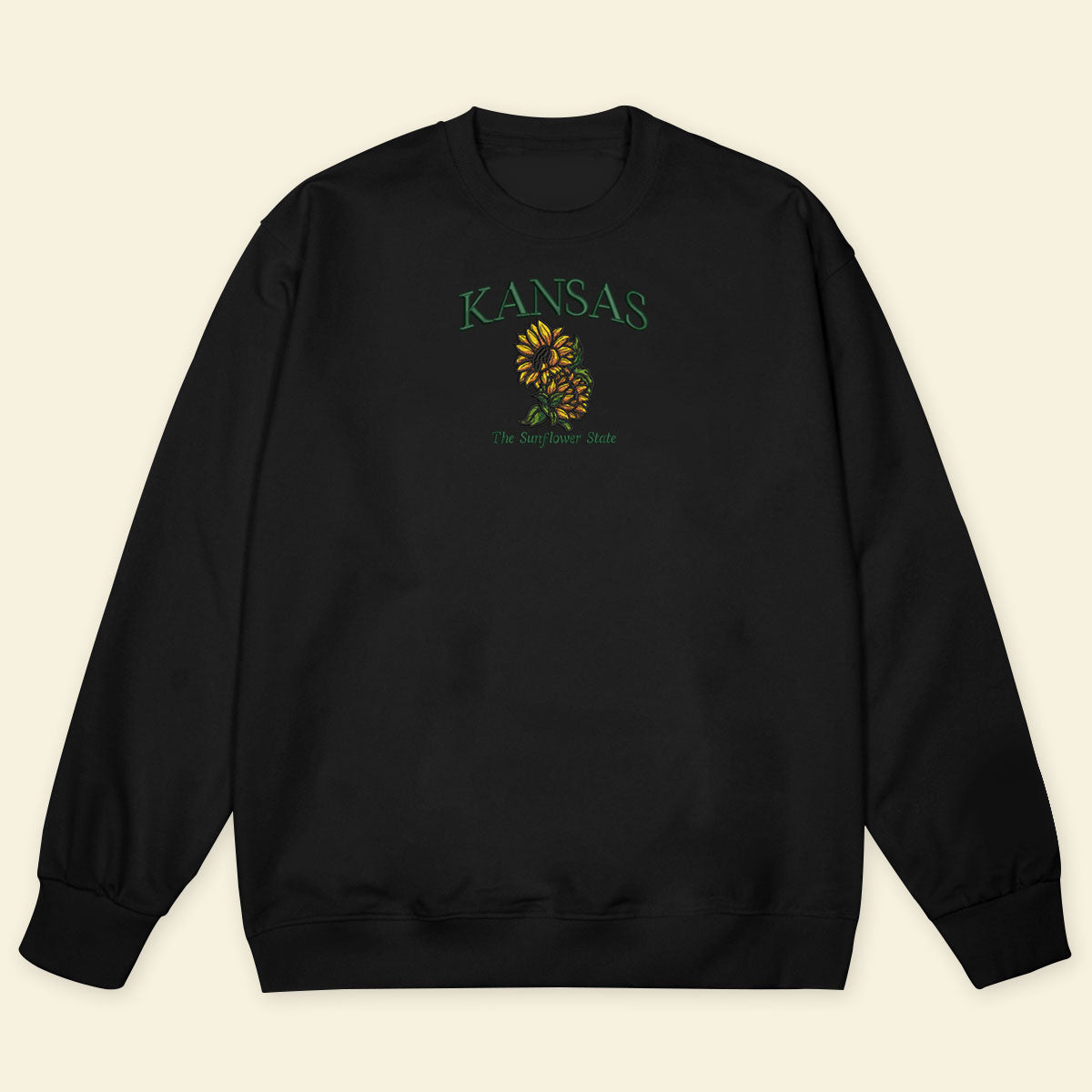 Embroidery Kansas The Sunflower State T-shirt, Embroidered City State Tee 1688548906111.jpg