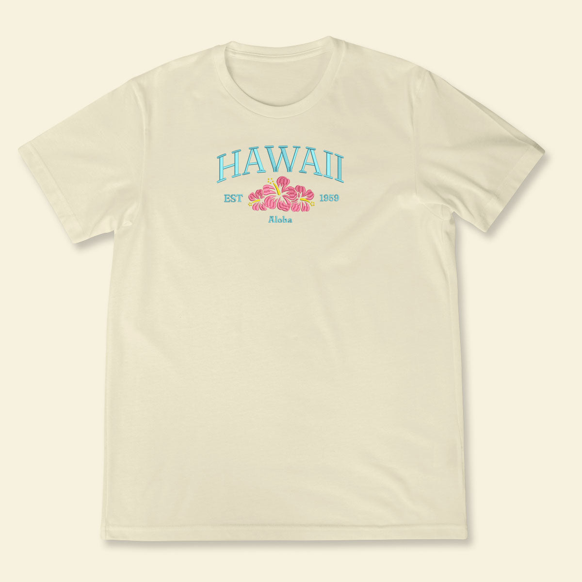 Embroidery Hawaii Aloha T-shirt, Embroidered City State Tee 1688550619875.jpg