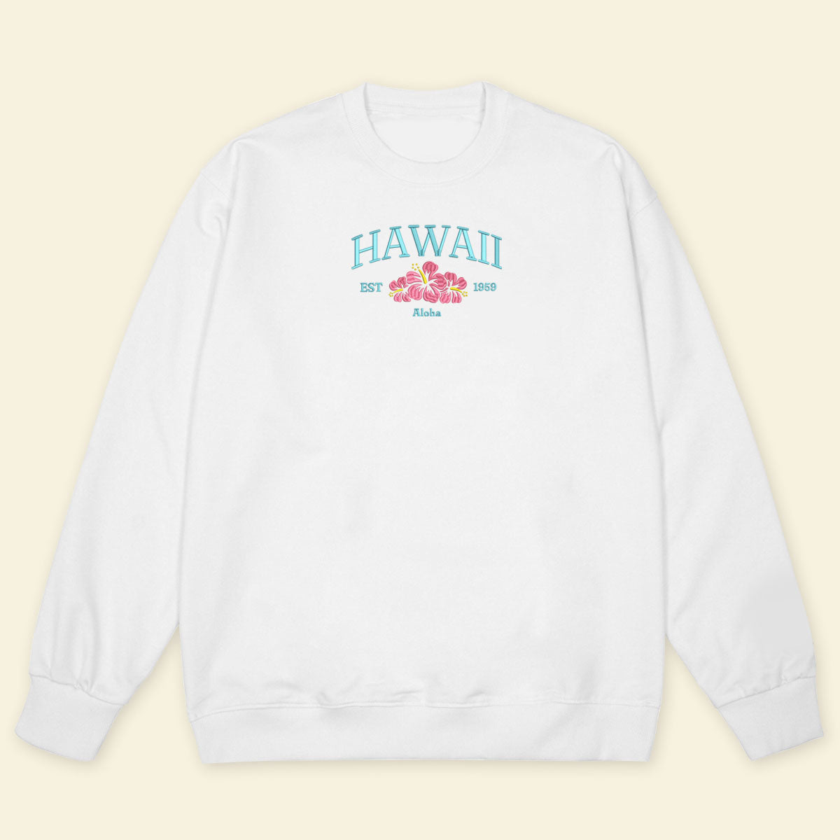 Embroidery Hawaii Aloha T-shirt, Embroidered City State Tee 1688550620469.jpg