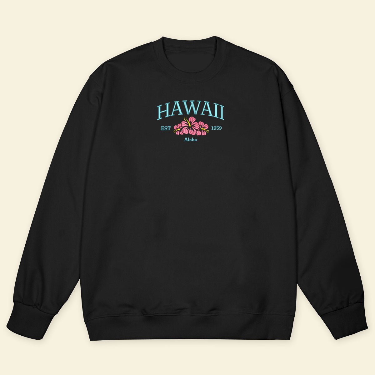 Embroidery Hawaii Aloha T-shirt, Embroidered City State Tee 1688550620492.jpg