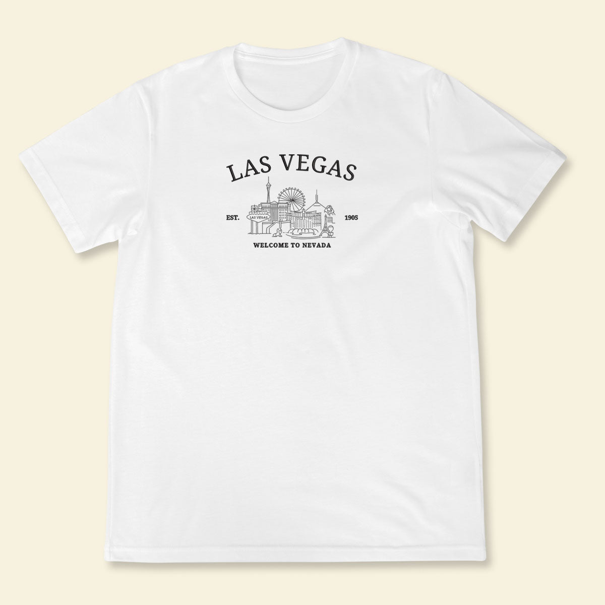 Embroidery Las Vegas Welcome To Nevada T-shirt, Embroidered City State Tee 1688550994977.jpg