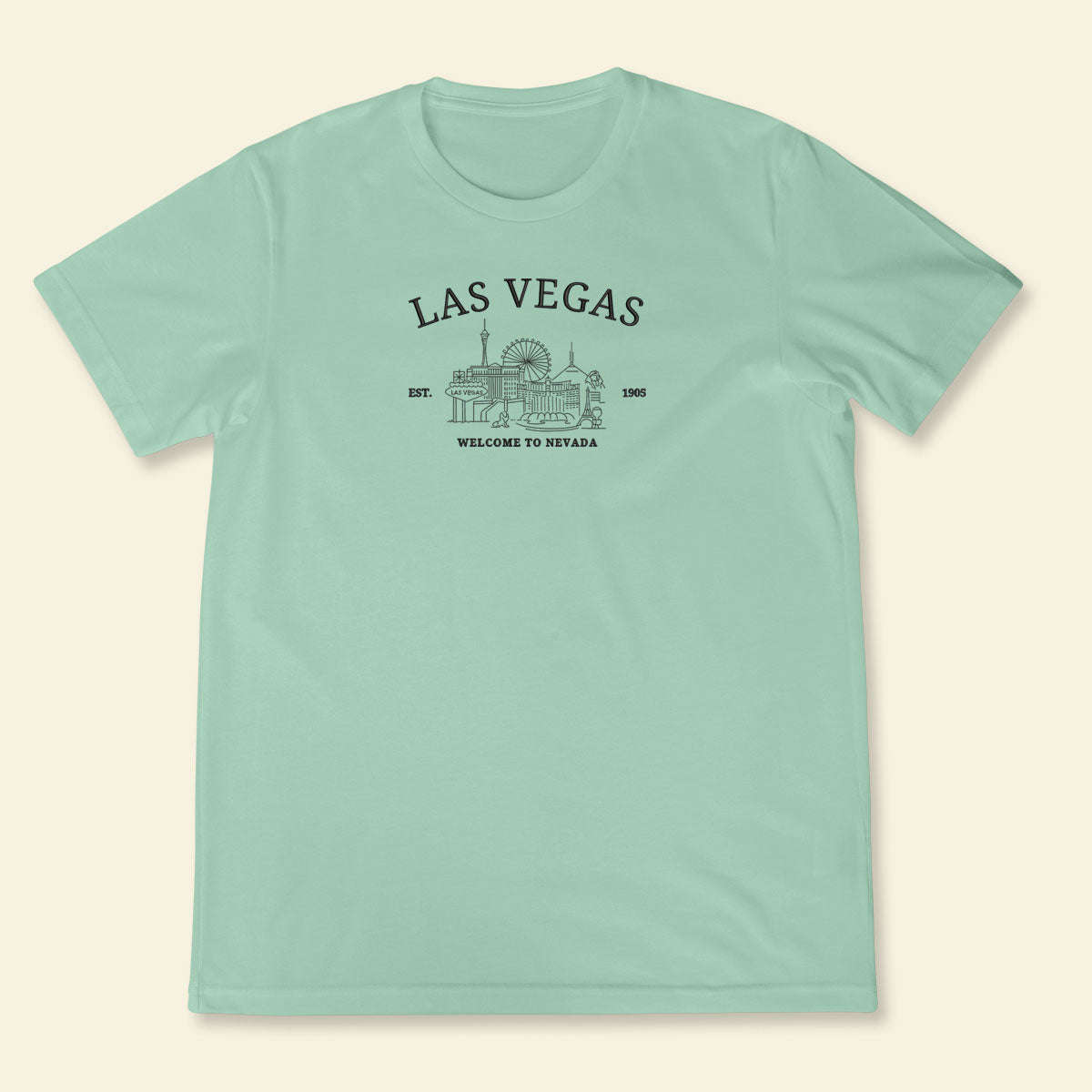 Embroidery Las Vegas Welcome To Nevada T-shirt, Embroidered City State Tee 1688550994996.jpg