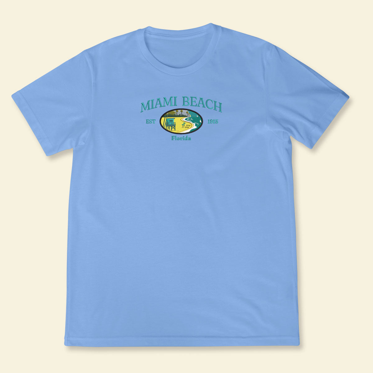 Embroidery Miami Beach Florida T-shirt, Embroidered City State Tee 1688612850460.jpg
