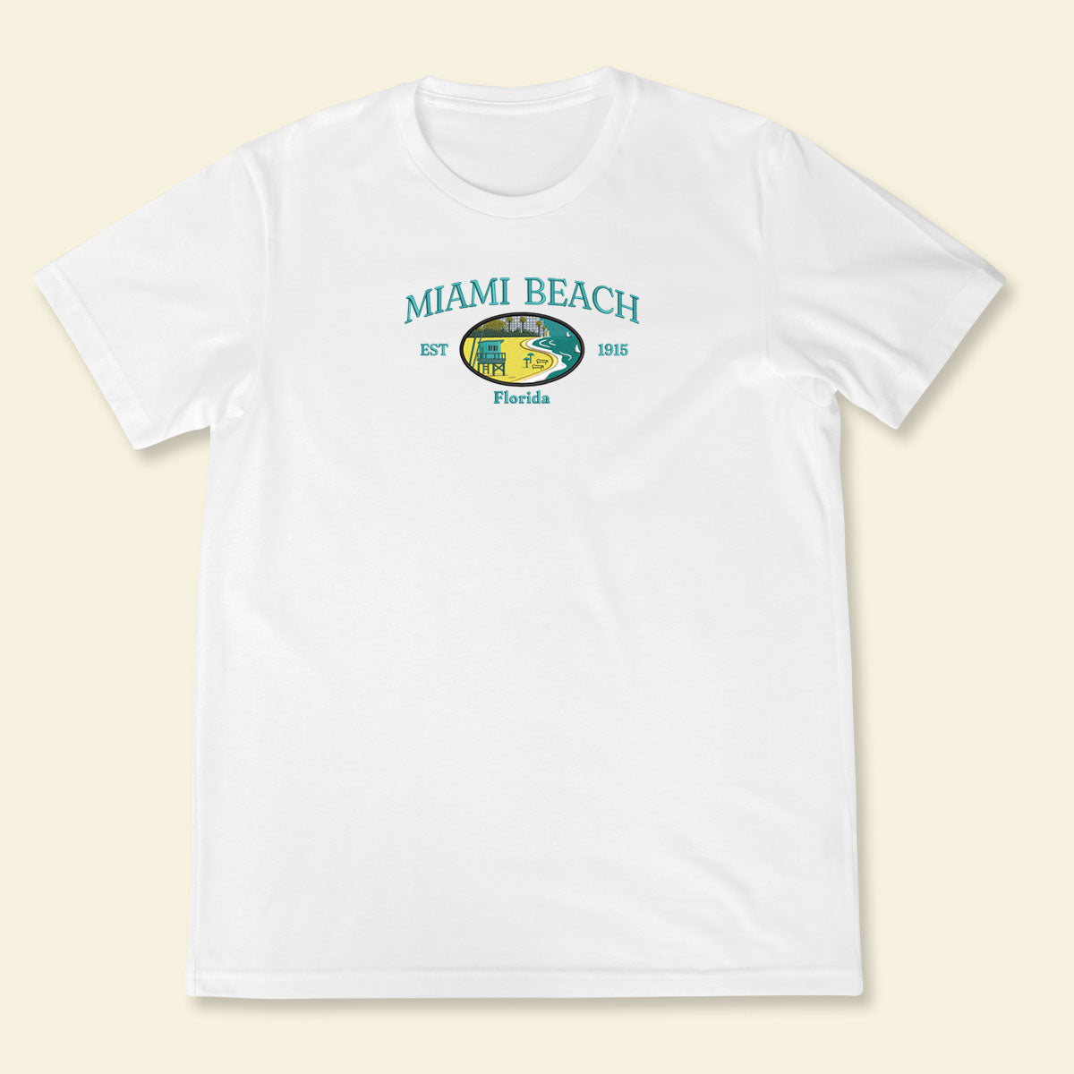 Embroidery Miami Beach Florida T-shirt, Embroidered City State Tee 1688612851550.jpg