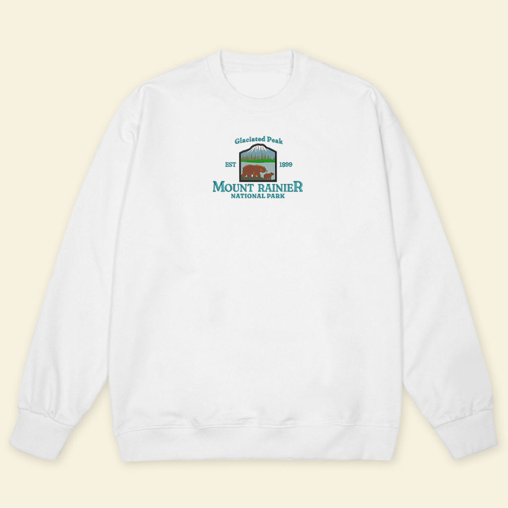 Embroidery Mount Rainier National Park - Glaciated Peak T-shirt, Embroidered City State Tee 1688612989835.jpg
