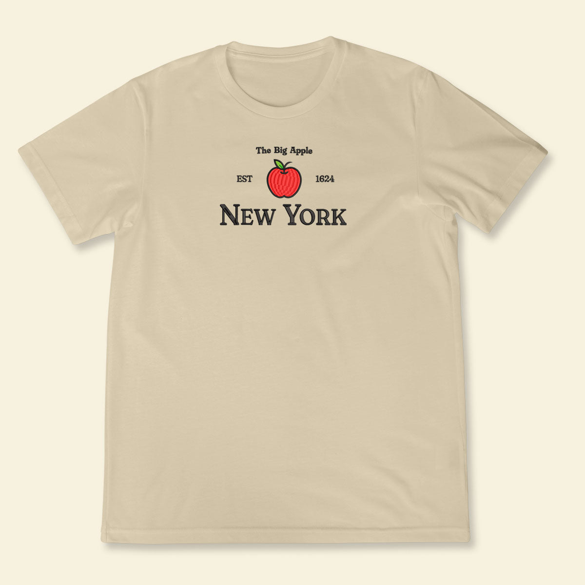 Embroidery New York The Big Apple T-shirt, Embroidered City State Tee 1688613111035.jpg