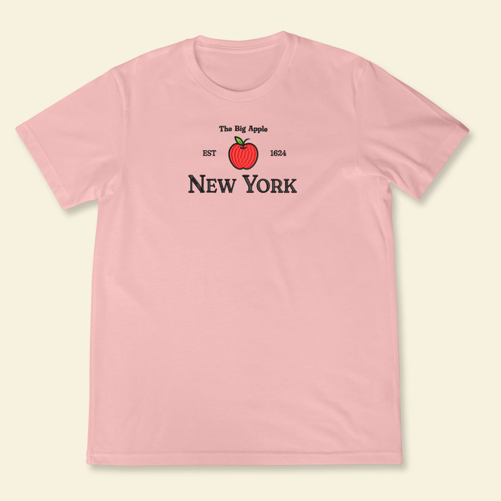 Embroidery New York The Big Apple T-shirt, Embroidered City State Tee 1688613111100.jpg