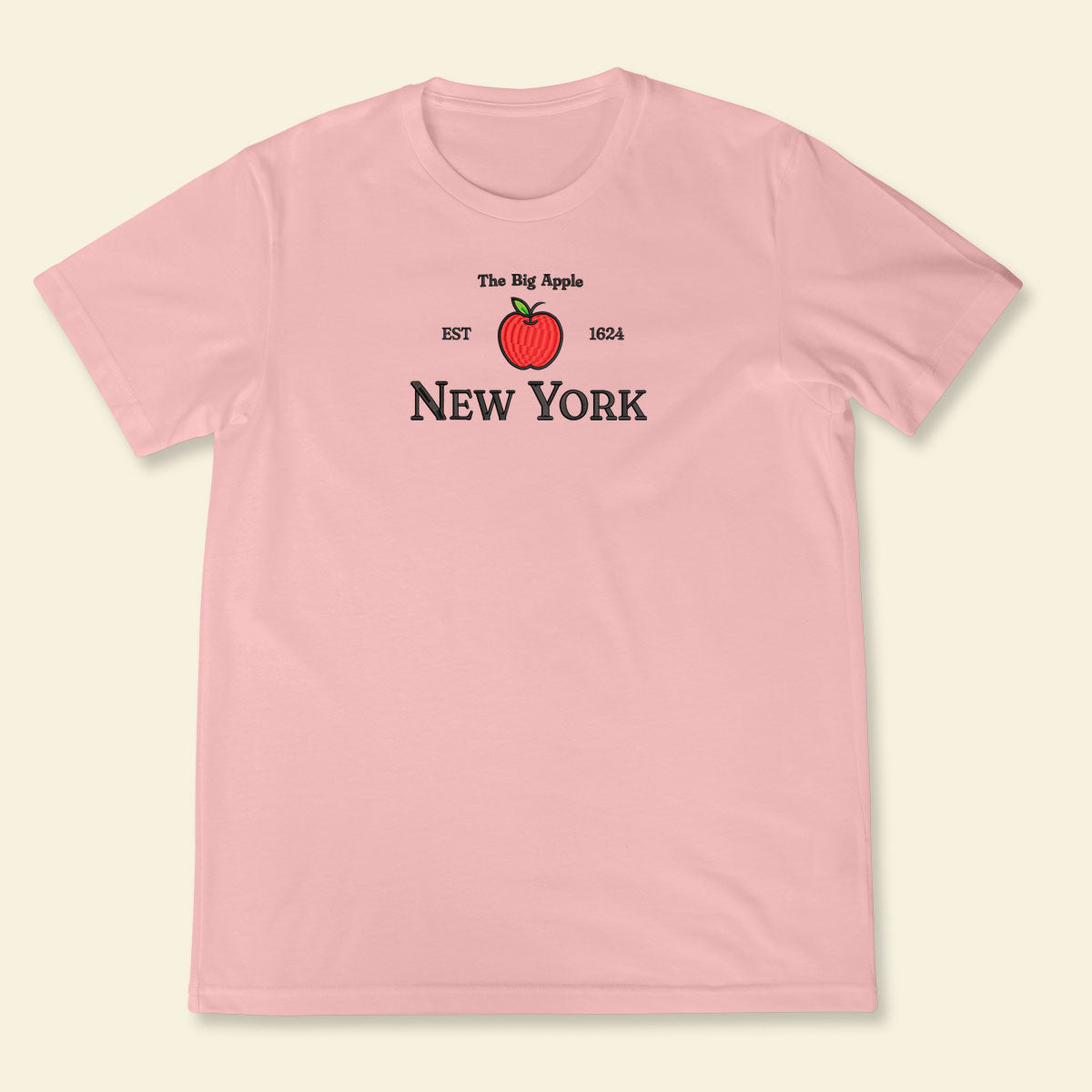 Embroidery New York The Big Apple T-shirt, Embroidered City State Tee 1688613111100.jpg