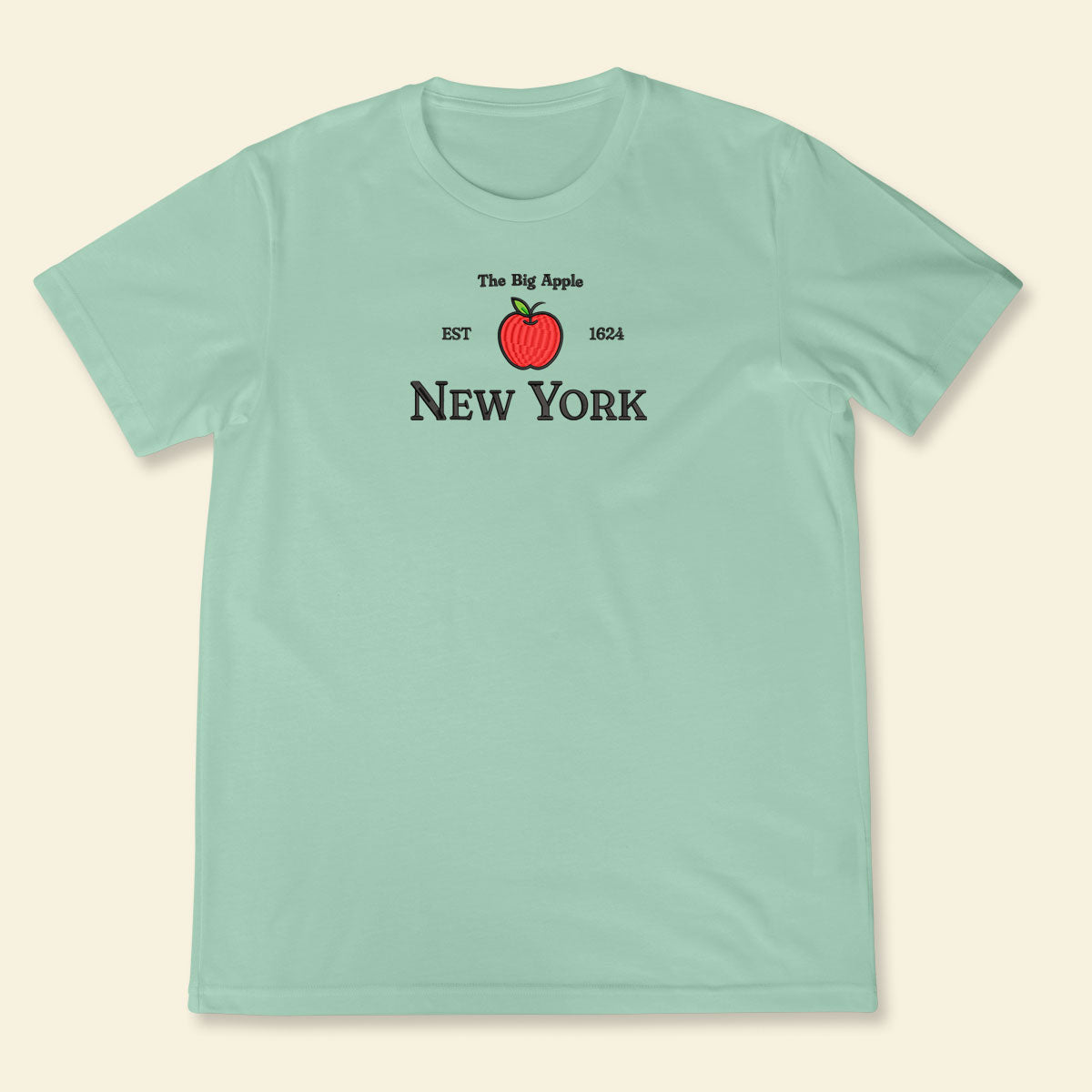 Embroidery New York The Big Apple T-shirt, Embroidered City State Tee 1688613111127.jpg