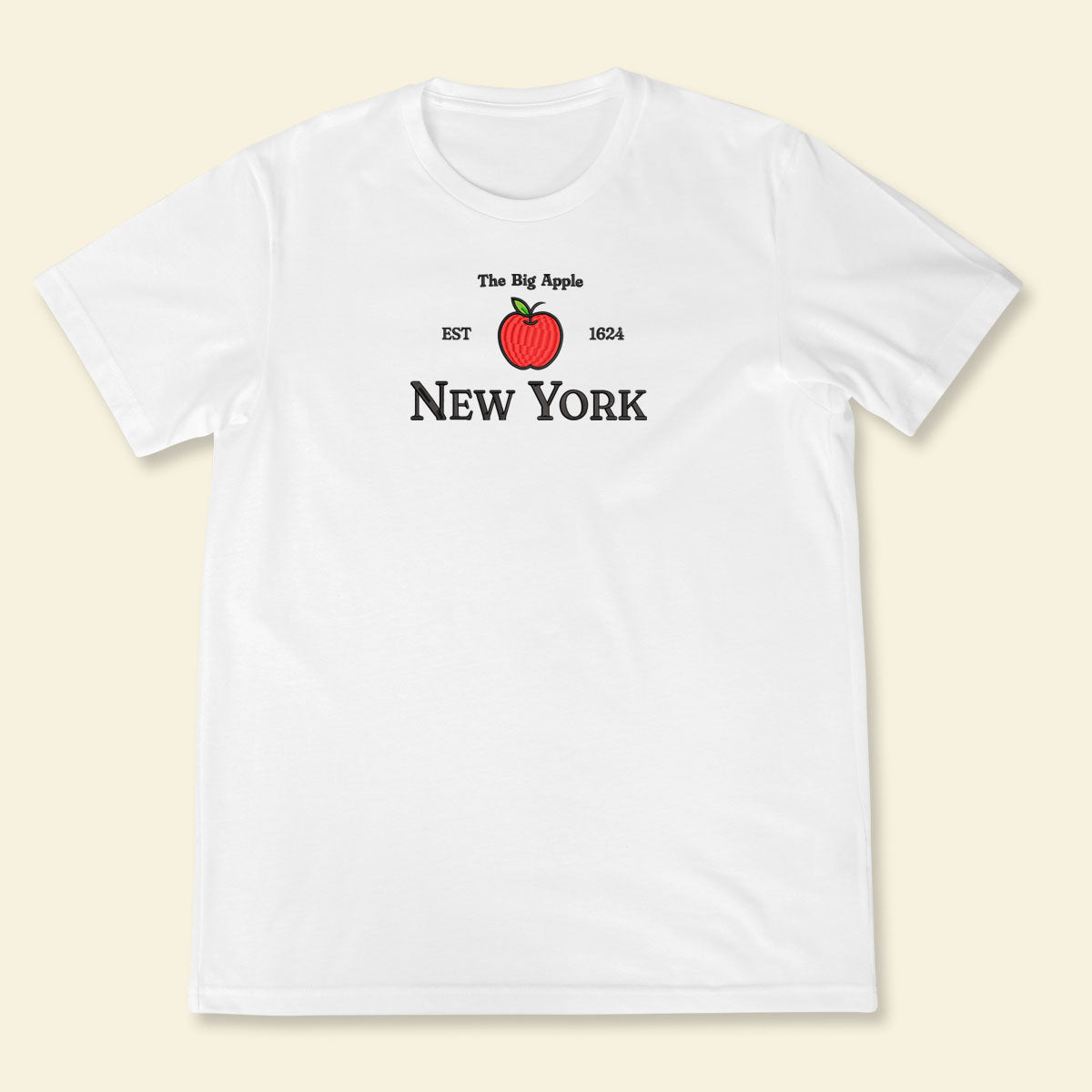 Embroidery New York The Big Apple T-shirt, Embroidered City State Tee 1688613111299.jpg