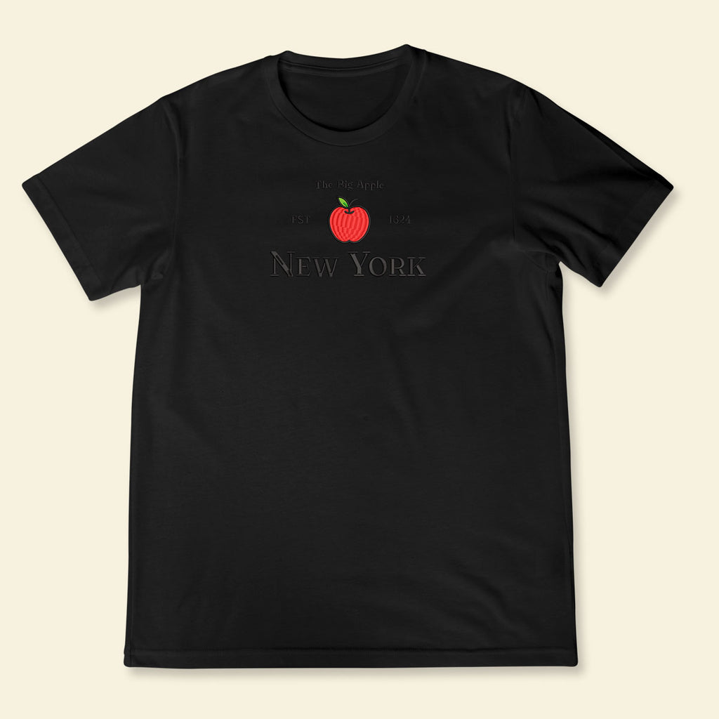 Embroidery New York The Big Apple T-shirt, Embroidered City State Tee 1688613111513.jpg