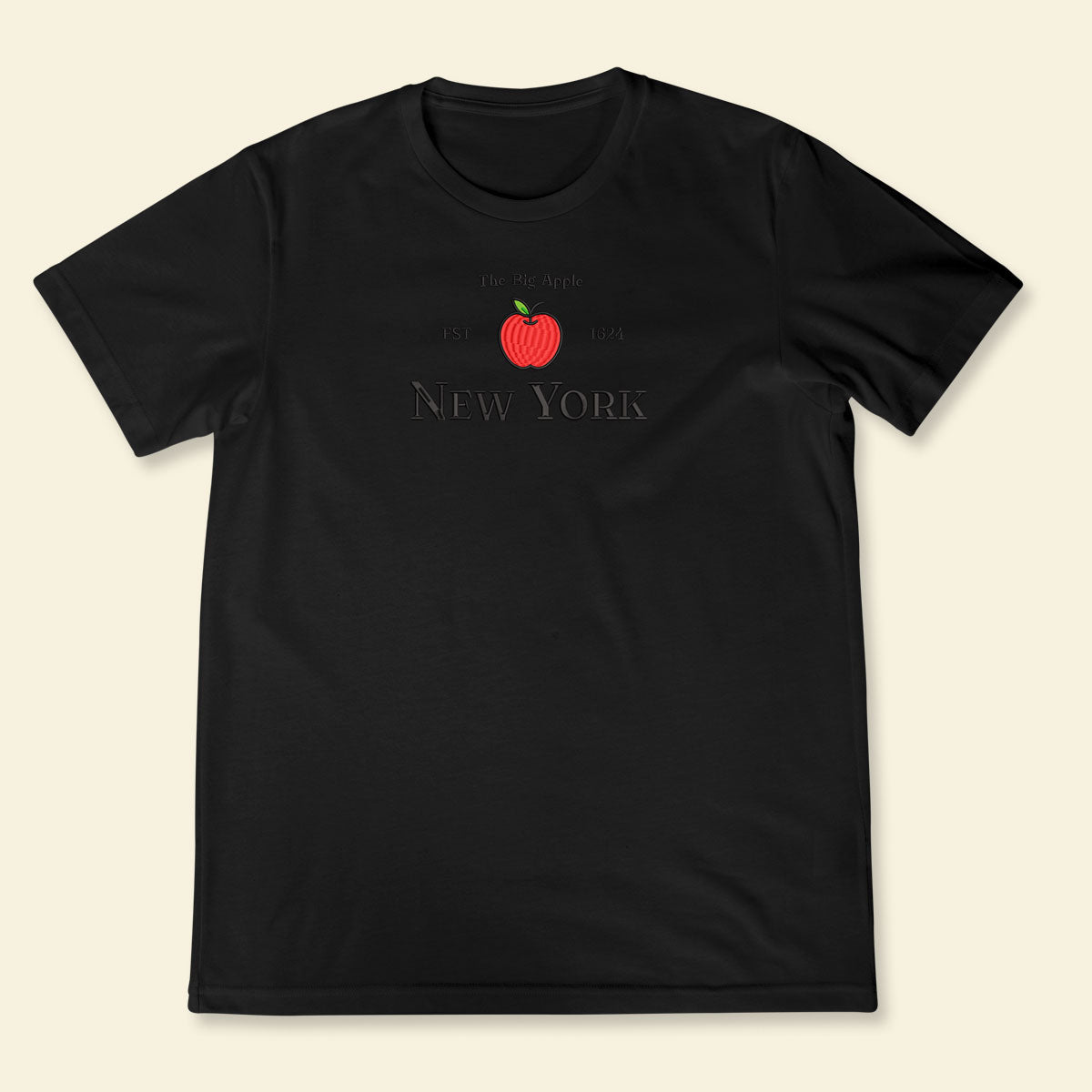 Embroidery New York The Big Apple T-shirt, Embroidered City State Tee 1688613111513.jpg
