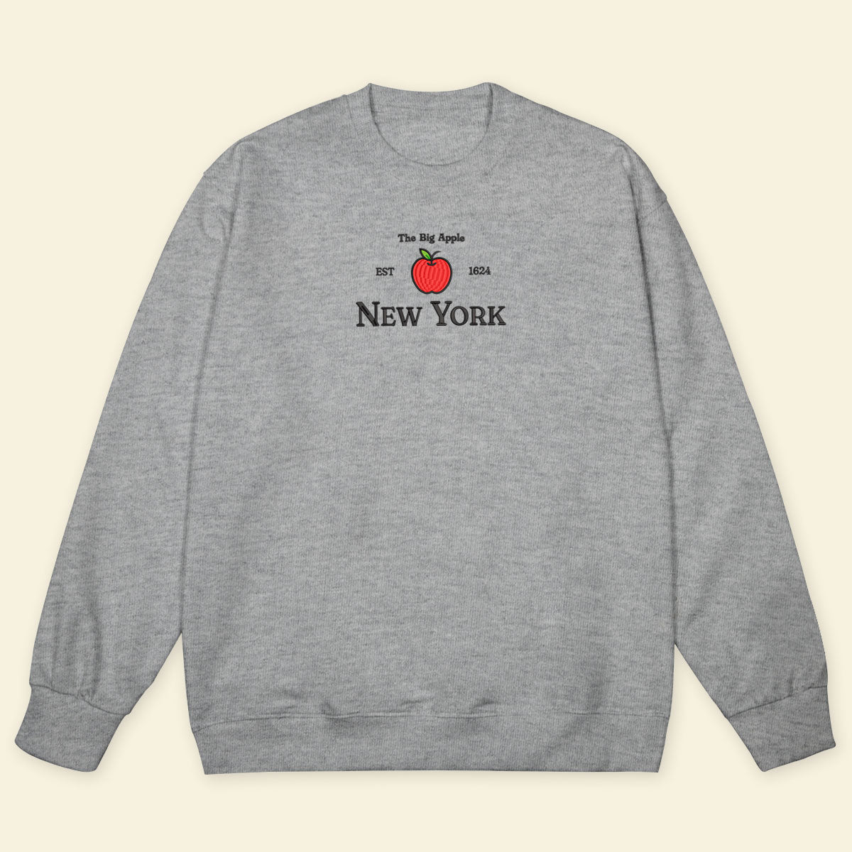 Embroidery New York The Big Apple T-shirt, Embroidered City State Tee 1688613111713.jpg