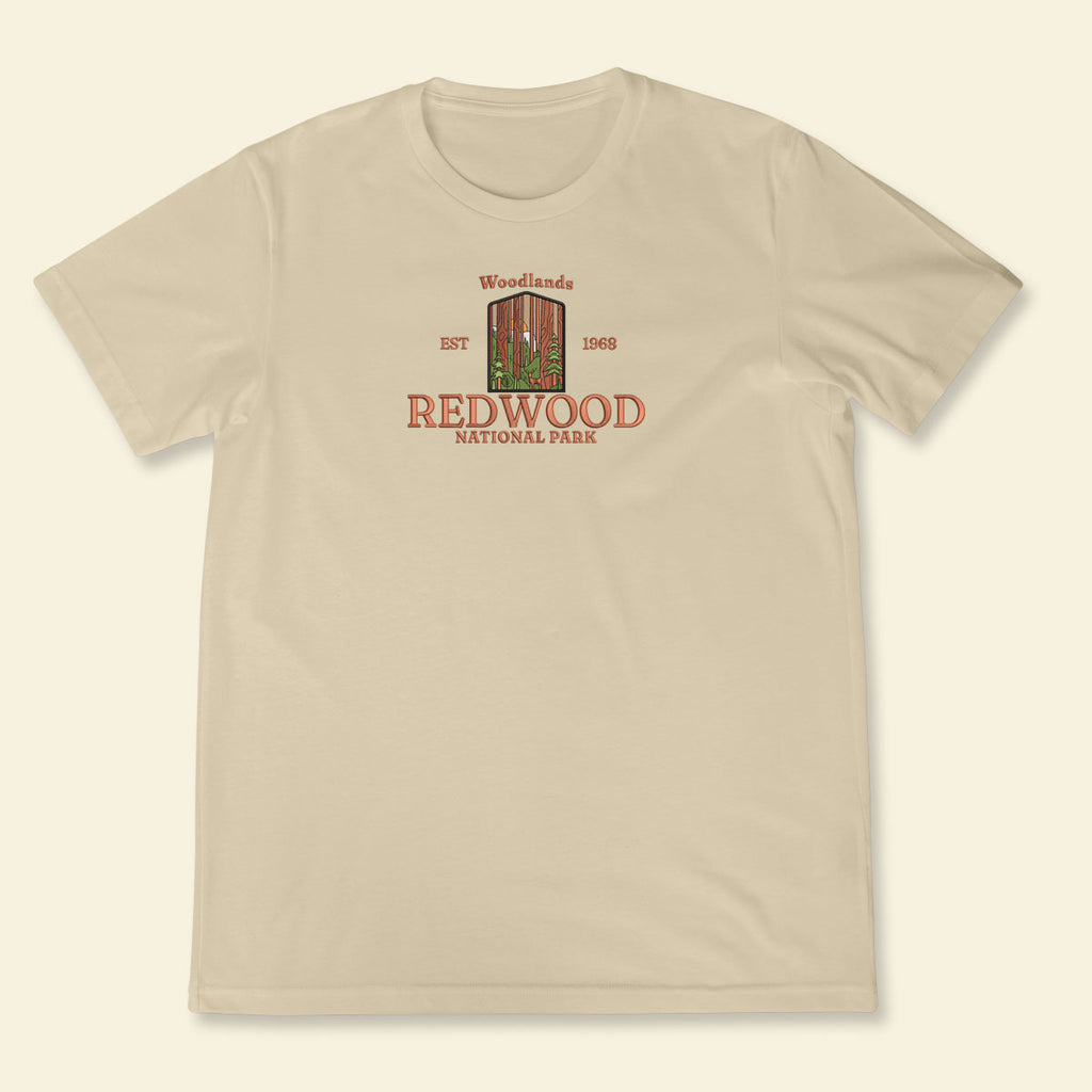 Embroidery Redwood National Park Woodlands T-shirt, Embroidered City State Tee 1688613251430.jpg