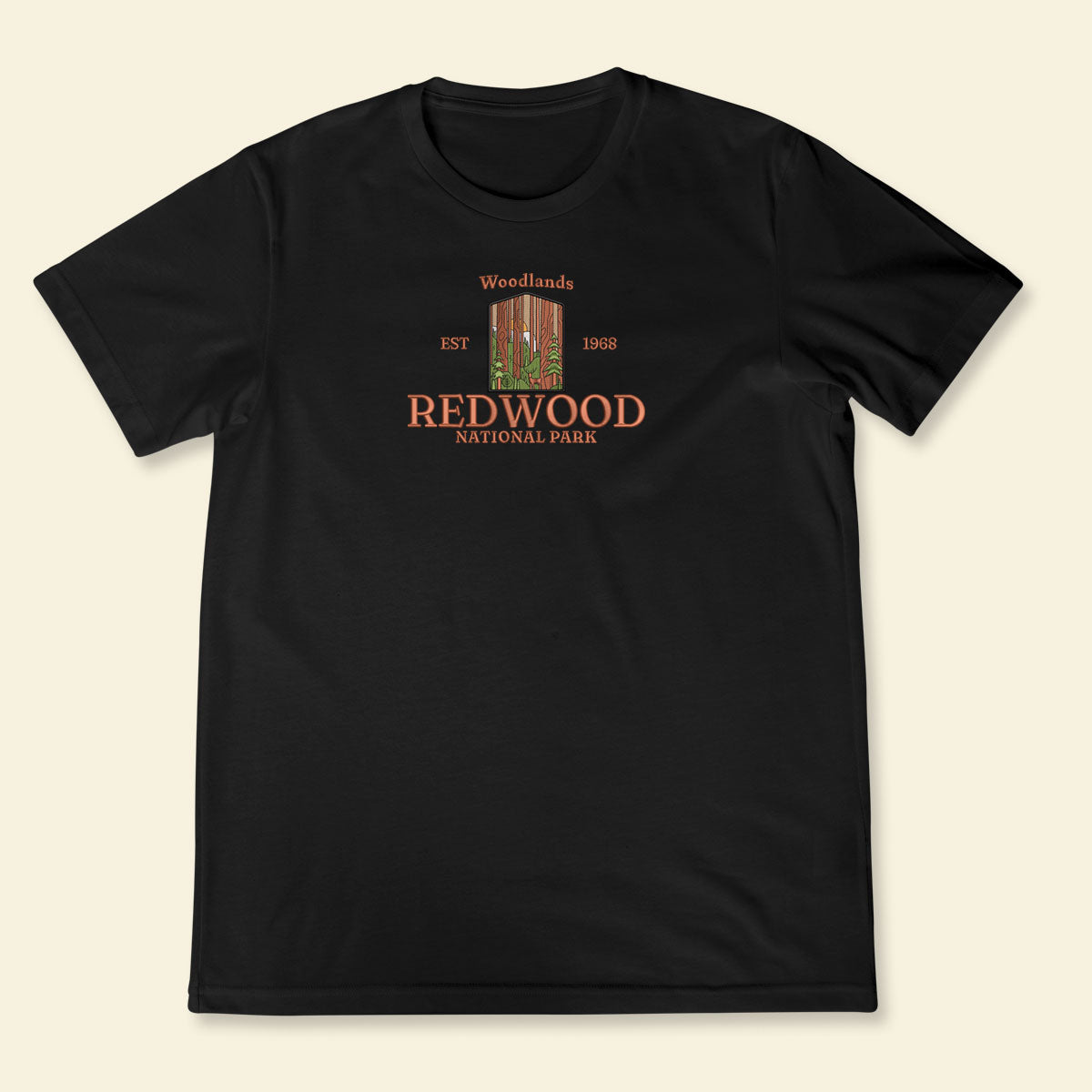 Embroidery Redwood National Park Woodlands T-shirt, Embroidered City State Tee 1688613251435.jpg
