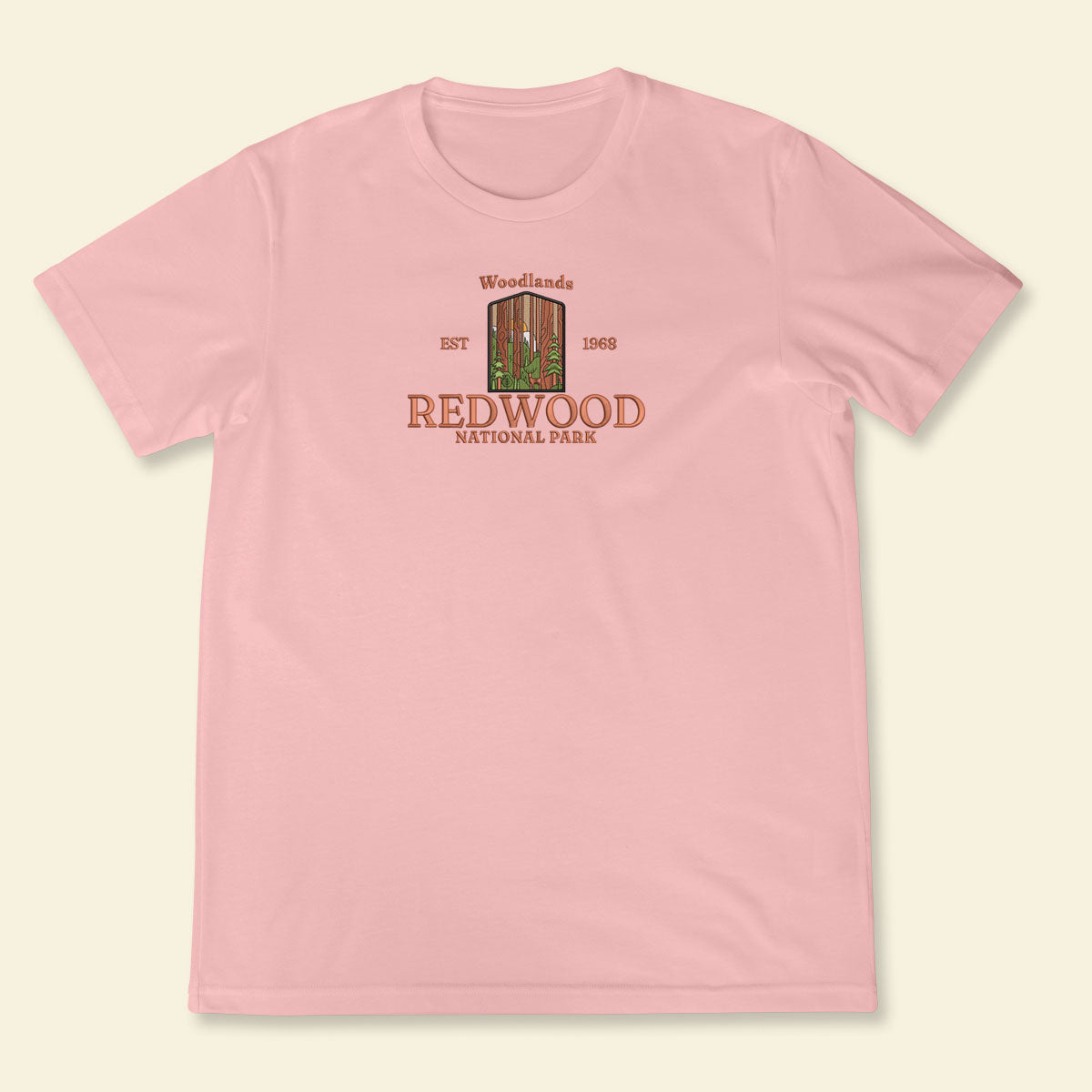 Embroidery Redwood National Park Woodlands T-shirt, Embroidered City State Tee 1688613251479.jpg