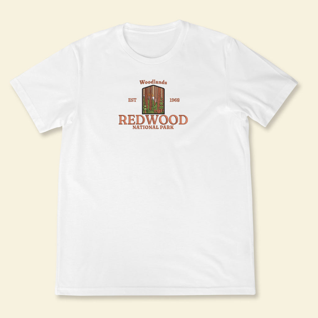 Embroidery Redwood National Park Woodlands T-shirt, Embroidered City State Tee 1688613251504.jpg
