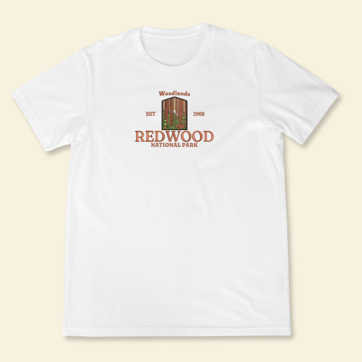 Embroidery Redwood National Park Woodlands T-shirt, Embroidered City State Tee 1688613251504.jpg