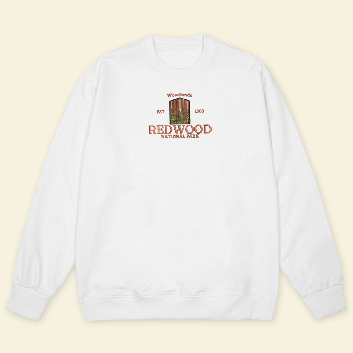 Embroidery Redwood National Park Woodlands T-shirt, Embroidered City State Tee 1688613251700.jpg