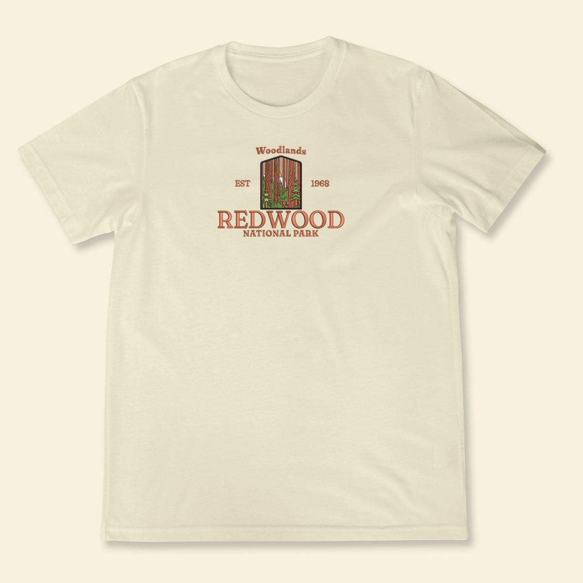 Embroidery Redwood National Park Woodlands T-shirt, Embroidered City State Tee 1688613251780.jpg