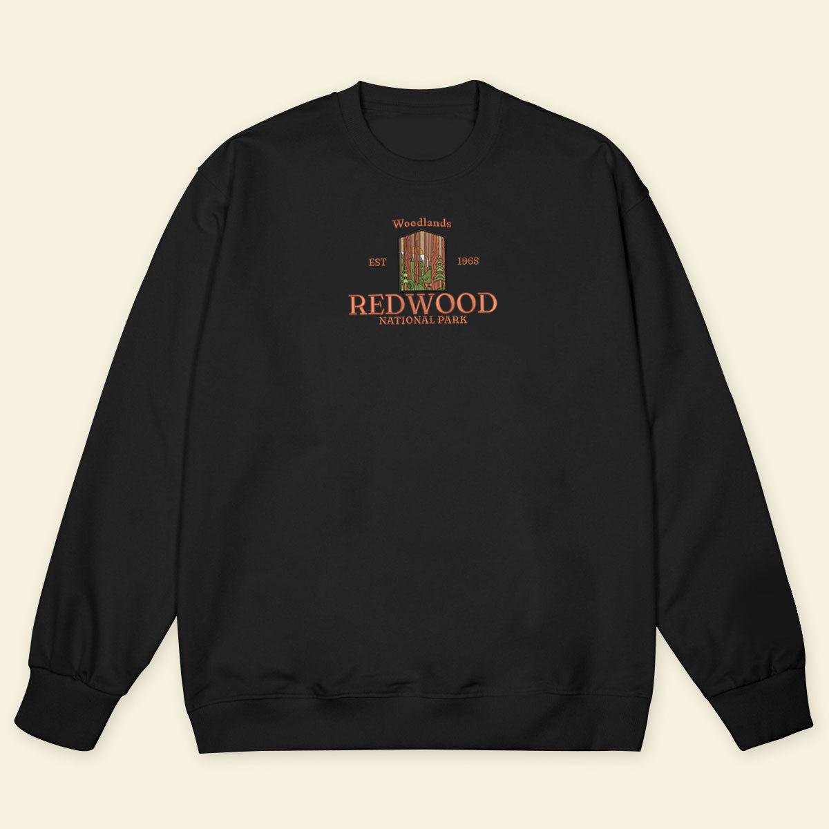 Embroidery Redwood National Park Woodlands T-shirt, Embroidered City State Tee 1688613251781.jpg