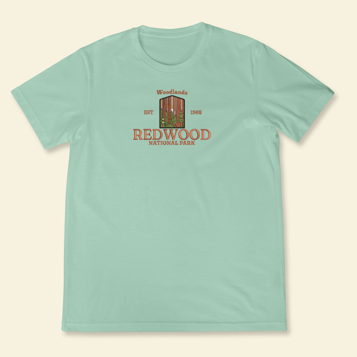 Embroidery Redwood National Park Woodlands T-shirt, Embroidered City State Tee 1688613251782.jpg