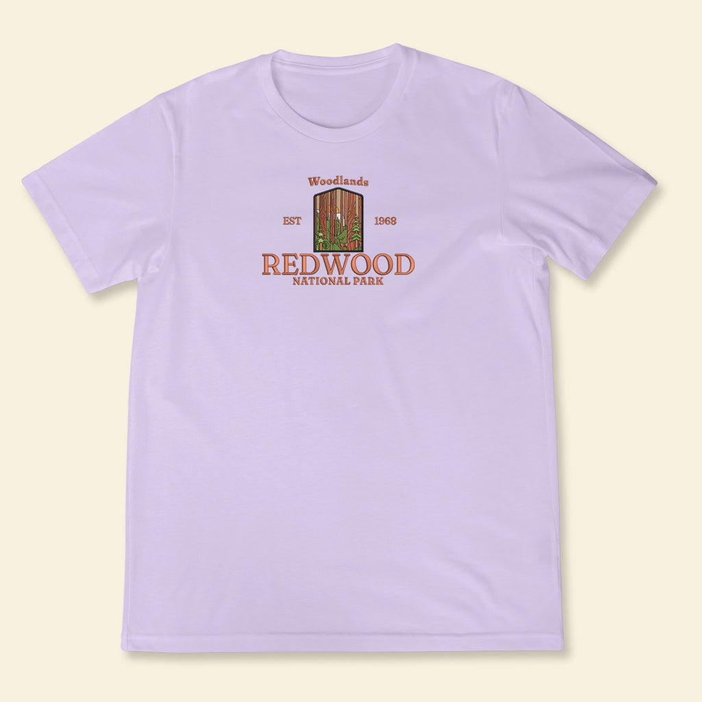 Embroidery Redwood National Park Woodlands T-shirt, Embroidered City State Tee 1688613251816.jpg