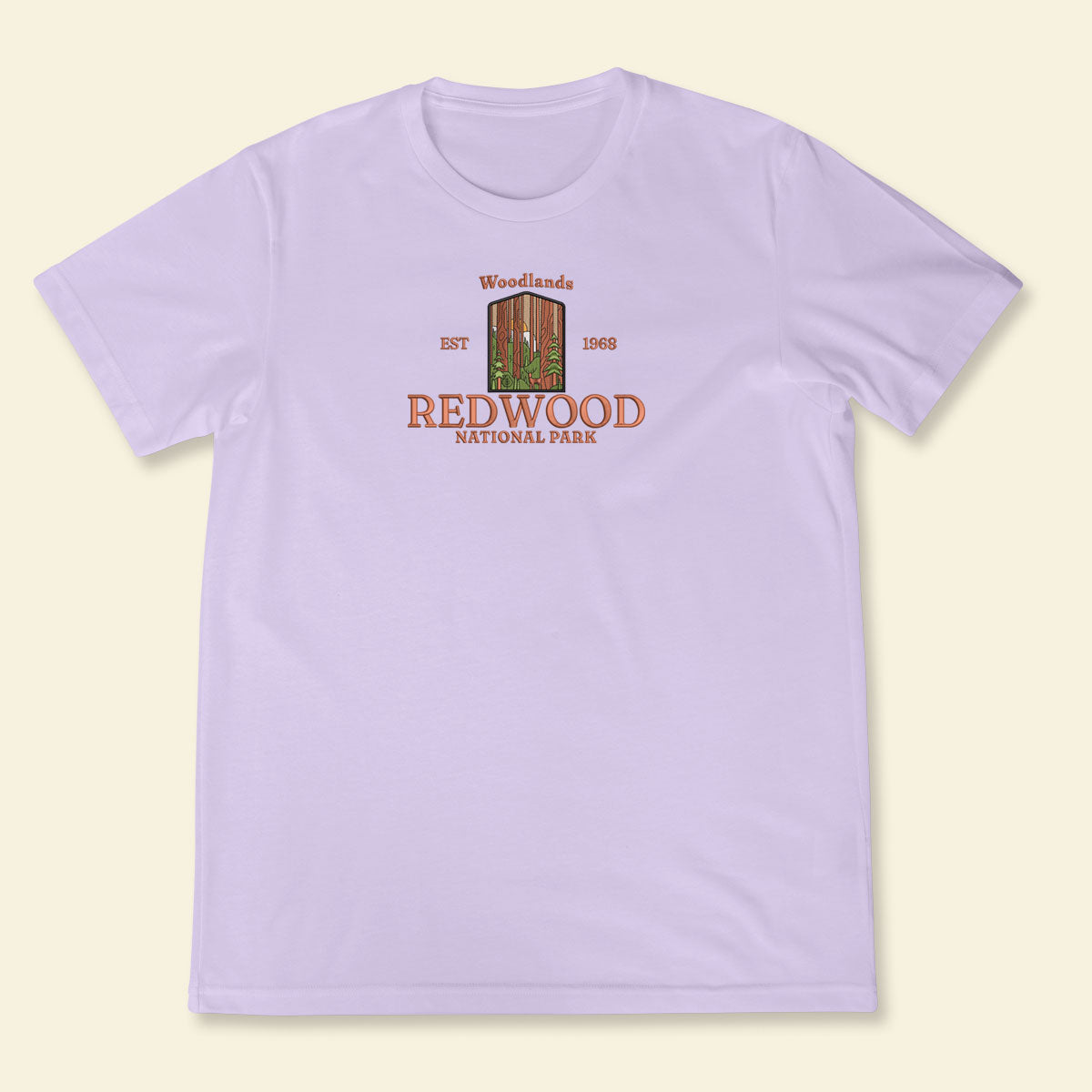Embroidery Redwood National Park Woodlands T-shirt, Embroidered City State Tee 1688613251816.jpg