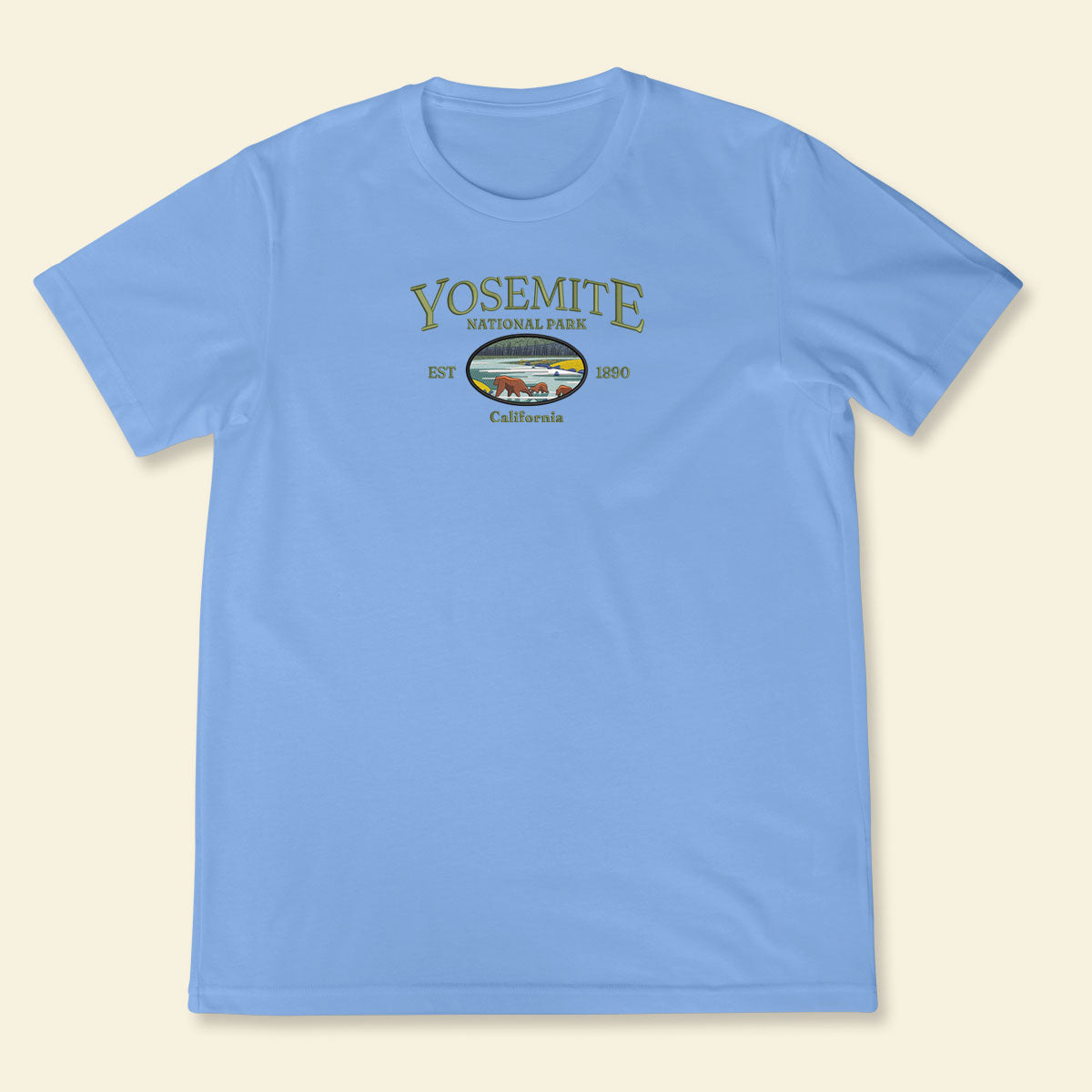 Embroidery California Yosemite National Park T-shirt, Embroidered City State Tee 1688613634895.jpg