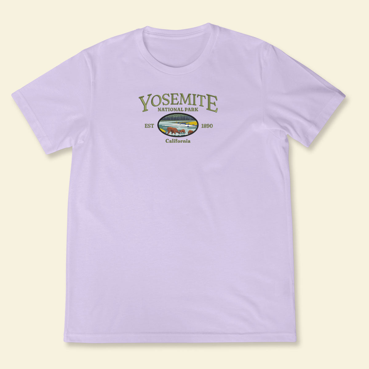 Embroidery California Yosemite National Park T-shirt, Embroidered City State Tee 1688613634961.jpg